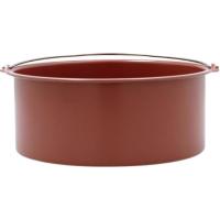 Cesta para Air Fryer con asa, acero de carbono rojo, Terrae QUID, 20x17,5x7,6 cm