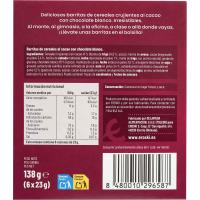 Barrita de cereal y cacao c/ chocolate blanco EROSKI, caja 138 g