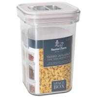 Tarro cuadrado alto, hermético y apilable, Green Kitch SANTA CLARA, 1 litro