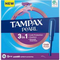 Tampó super plus extra 3n1 TAMPAX PEARL ULTRA, caixa 15 u