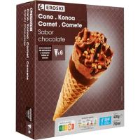 Cono de chocolate EROSKI, pack 6x120 ml