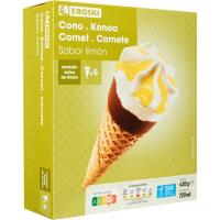 Cono de limón EROSKI, pack 6x120 ml