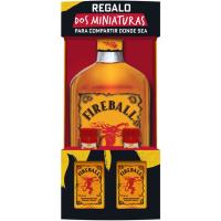 Licor de whisky con canela FIREBALL botella 70 cl+2 miniaturas