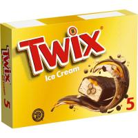 Helado barrita TWIX 5 uds, caja 171 g