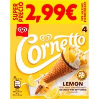 Gelat con llimona CORNETTO, pack 4x90 ml