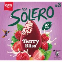 Helado bombón Berry Bliss SOLERO, pack 3x90 ml