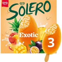Helado bombón de frutas exóticas SOLERO, pack 3x90 ml