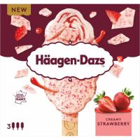 Stick creamy strawberry HAAGEN DAZS, pack 3x80 ml