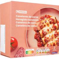 Canelons de carn EROSKI, pack 2x300 g