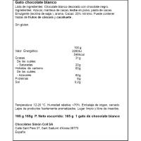 Gato chocolate blanco SIMON COLL, 165 g