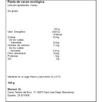 Chocolate 100% cacao Perú Eco BLANXART, tableta 100 g