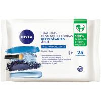 Tovalloletes desmaquilladores pell normal/mixta NIVEA, pack 25 u