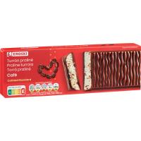 Turrón de praliné y café EROSKI, caja 150 g Turrón de praliné y café EROSKI, caja 150 g
