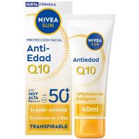 Crema facial solar SPF50+ NIVEA Q10, tubo 40 ml