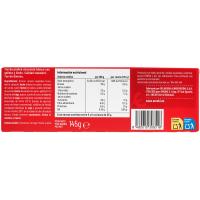 Turrón praliné choco blanco con galleta limón EROSKI, caja 145 g