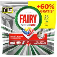 Lavavajillas máquina FAIRY PLATINUM PLUS, bolsa 25 dosis