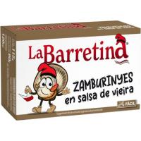 Zamburiñas en salsa de vieira LA BARRETINA, lata 115 g Zamburiñas en salsa de vieira LA BARRETINA, lata 115 g
