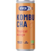 Refresc de kombucha tropical VIVER, llauna 25 cl