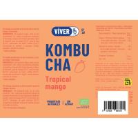 Refresc de kombucha tropical VIVER, llauna 25 cl