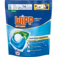 Detergente en cápsulas WIPP POWER, bolsa 18 dosis