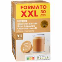Café con leche compatible con Dolce Gusto EROSKI, caja 30 uds