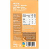 Café con leche compatible con Dolce Gusto EROSKI, caja 30 uds