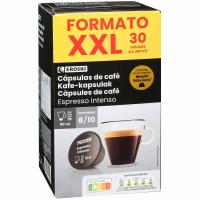 Café expreso intenso comp. con Dolce Gusto EROSKI, caja 30 uds