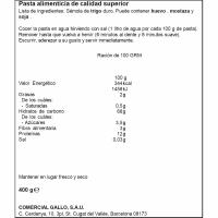 Tallarín GALLO, paquete 400 g