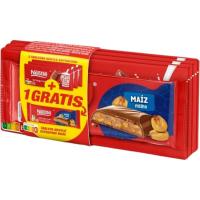 Chocolate NESTLÉ, pack 3x125 g + Chocolate con maíz Chocolate NESTLÉ, pack 3x125 g + Chocolate con maíz