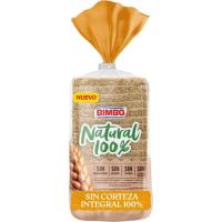Pan natural 100% integral sin corteza BIMBO, paquete 450 g