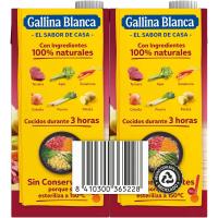 Caldo líquido de carne GALLINA BLANCA, pack 2x1 litro