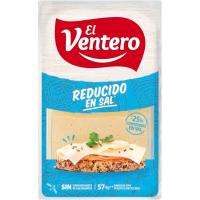 Queso tierno bajo en sal EL VENTERO, lonchas, bandeja 180 g
