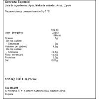 Cerveza Reserva 150 Bohemia DAMM, botellín 33 cl