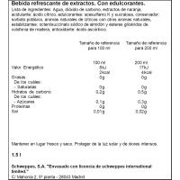 Refresc cítric amb gas SCHWEPPES ZERO, ampolla 1,5 l.