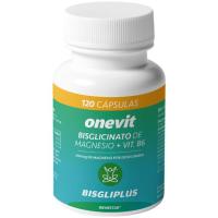 Bisglicinato de magnesio + Vitamina B6 ONEVIT, bote 120 cápsulas