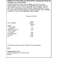 Fino Filipino de chocolate con leche ARTIACH, bolsa 87 g