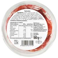 Fuet extra EROSKI, lonchas, tarrina 100 g