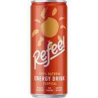 Bebida energética natural REFEEL, lata 33 cl