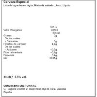 Cervesa TURIA STARK, llauna 33 cl