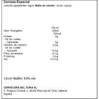Cervesa TURIA STARK, ampolla pack 6x25 cl