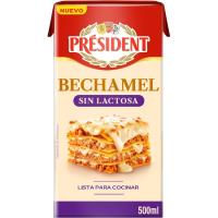 Bechamel sin lactosa PRESIDENT, brik 500 ml