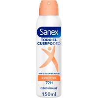 Desodorante todo el cuerpo sensitive SANEX, spray 150 ml