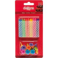24 Velas de colores DEKORA, 1 ud