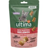 "Bocaditos" farcits amb bou per a gats ULTIMA, bossa 60 g