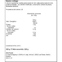 Formatge fresc tipus cottage ric en proteinas ARLA, terrina 220 g