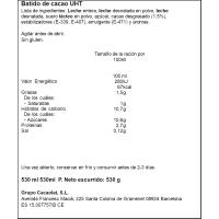Batido original CACAOLAT, botella 530 ml