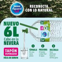 Aigua mineral natural AQUAREL, garrafa aixeta 6 litres