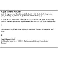 Aigua mineral natural AQUAREL, garrafa aixeta 6 litres