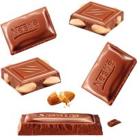 Chocolate c/ leche extrafino + c/ almendras NESTLÉ, pack 475 g