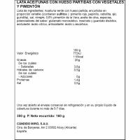 Aceitunas c/ hueso partidas al pimentón SERPIS, lata 160 g